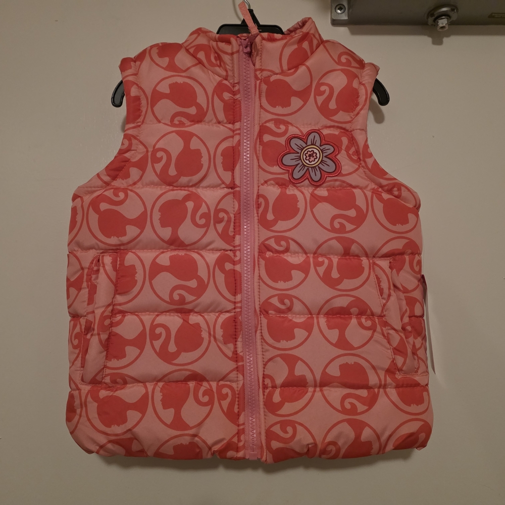 Kids Mattel Barbie Pink Vest with Pattern